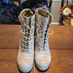 G by Guess Tan Combat Boots